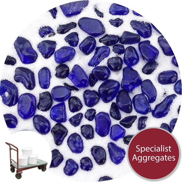 Glass Pea Gravel - Dark Blue - Click & Collect